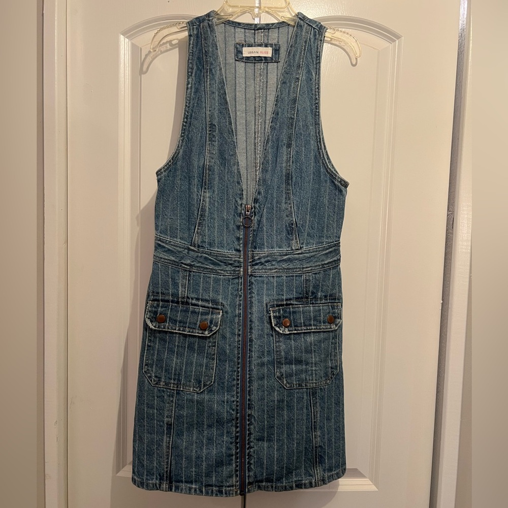 Urban Bliss Denim Zip-Up Dress